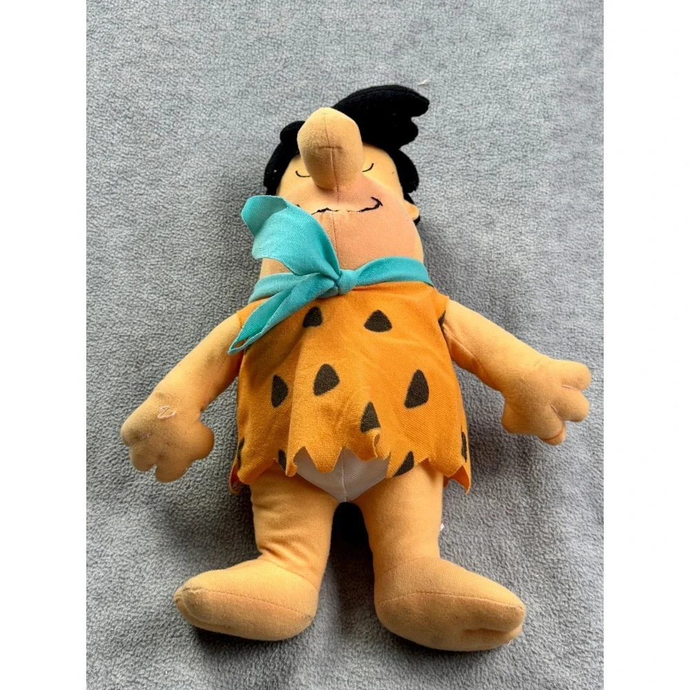 The Flintstones Fred Flintstone Plush Soft Toy Orange Tunic Tie Hanna-Barbera